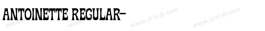 Antoinette regular字体转换